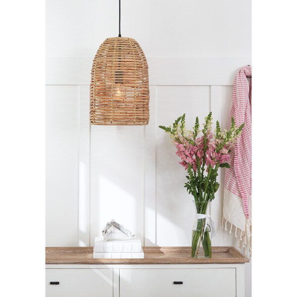 Monica Bamboo Basket Pendant